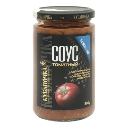 Фото для Томатный соус Кубаночка 380гр Балканский*12