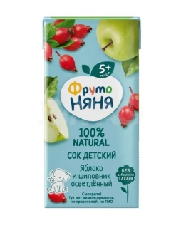Фото для Сок ФрутоНяня 500мл яблоко/шиповник*12