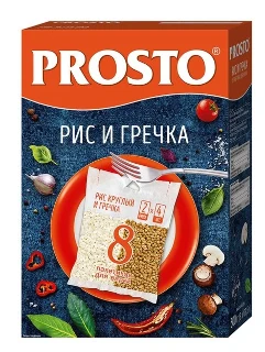 Крупа Просто 8*62,5г Ассорти рис/гречка*12