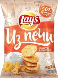 Фото для Чипсы Лейз Из Печи 85гр Лисички в сметане*14