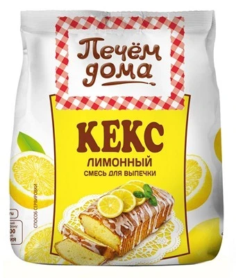 Фото для Смесь д/выпечки Печем дома 300г кекс лимонный Русский Продукт*8
