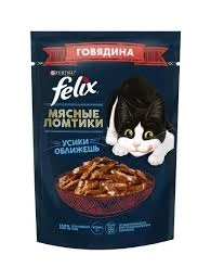 Фото для Корм д/кошек Феликс 75гр мясные ломтики говядина*26