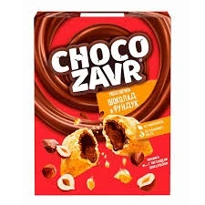 Фото для Завтрак сухой Любятово 220гр Шокозавр подушечки с шоколадно-ореховой начинкой*9