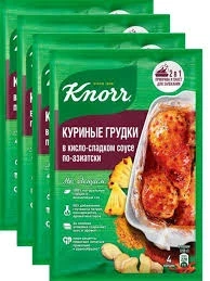 Фото для Приправа Кнорр на второе 28г куриные грудки в к/слад соусе по-азиатски*27
