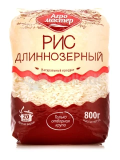 Фото для Крупа АгроМастер 800гр рис длиннозерный*10/12