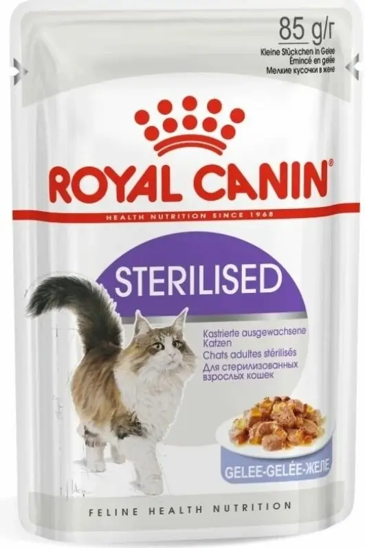 Royal Canin Sterilised влажный корм для стерилизованных кошек в желе, 85 г