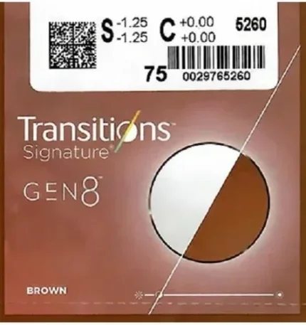 Фотохромные линзы Transitions GEN8 1,60 SHMC Brown/Grey Материал MR-8 + Transitions 8 (США)