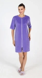 Фото для Халат жен. велюр на молнии Афина р.48 (ЧЗ)