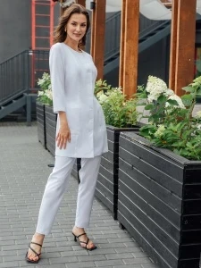 Фото для Блуза женская Бл-362 либерти люкс рук.3/4 р.48 158-164(ЧЗ)