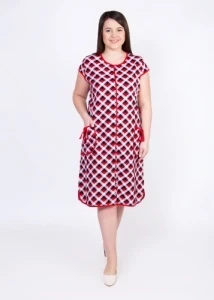 Фото для Халат женский на молнии 212хр1928 р.50/164 (ЧЗ)