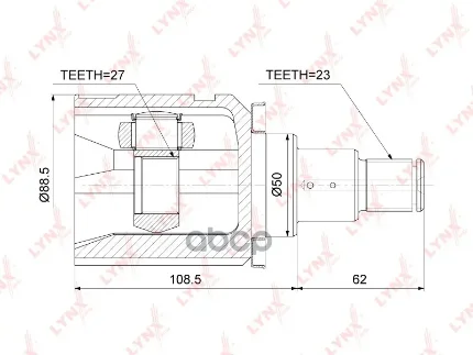 Фото для Шрус Внутренний To Lexus Левый Lynxauto Ci-3757 LYNXauto арт. CI-3757
