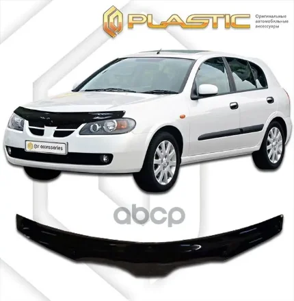 Фото для Дефлектор Капота Ni Almera 2004-2006г N16 Черный (Мухобойка) CA plastic арт. 2010010101190