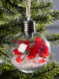 Шар новогодний 2312 2316/176 "Красные лепестки" свет (1/1)