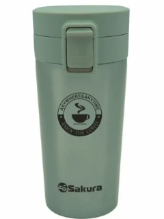Термокружка SAKURA TM-01-380GR Зеленый (0,38л,6,3*17,3см)