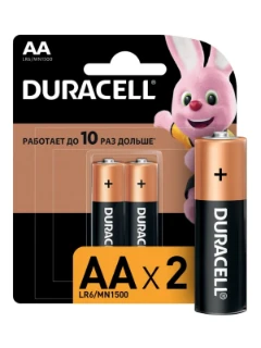 Фото для Батарейки DURACELL LR6-2BL AA 2*6 (120) отрывной блистер