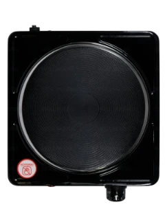 Электрическая плита WILLMARK 1 чугунная конфорка 185 мм, 1500 Вт, корпус из нержавеющей стали, черный НS-115