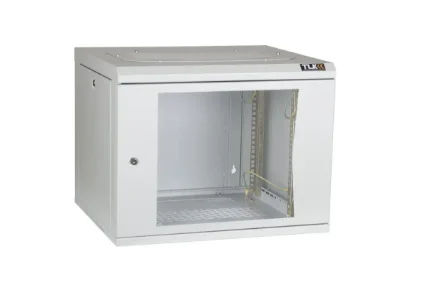 Фото для Шкаф настенный цельносварной 19" TLK TWC-125360-G-W-GY 12U, 600х530х600 мм, стекл.дверь, серый