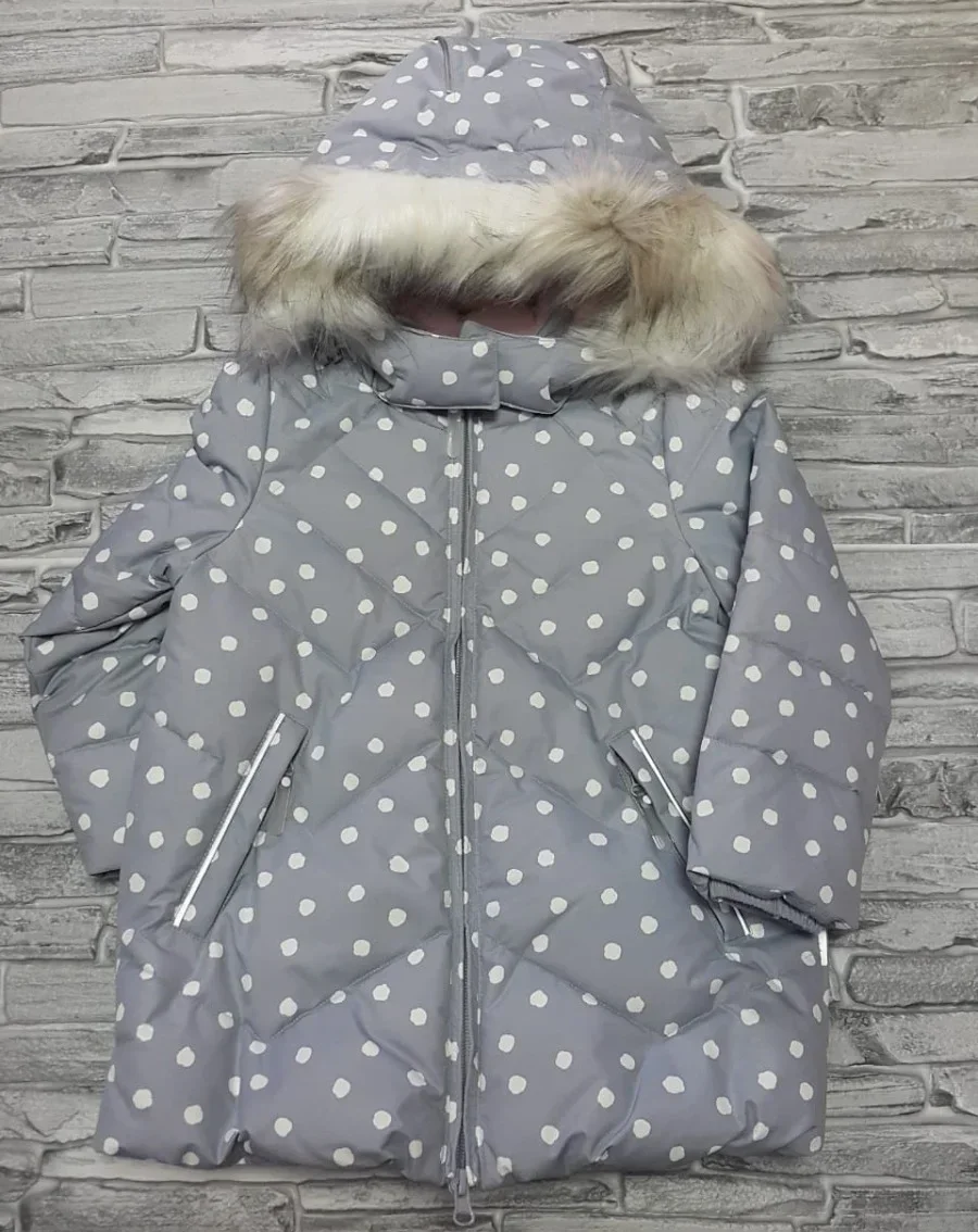 Куртка для девочки удлиненная, зима 94-104,104-110,110-116