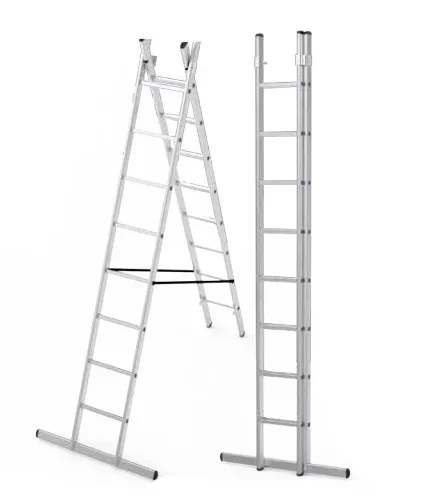 Фото для Лестница алюминиевая двухсекционная 9 ступеней max 4,29 м