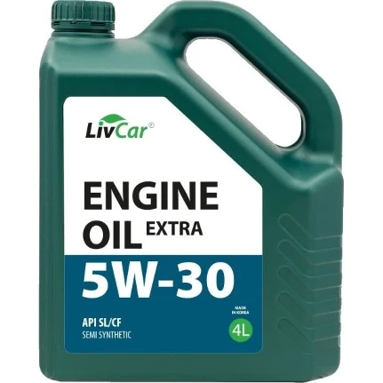 Фото для Масло моторное LivCar Engine Oil Extra 5w30, синтетическое, API SL/CF, универсальное, 4л, арт. LC2610530-004