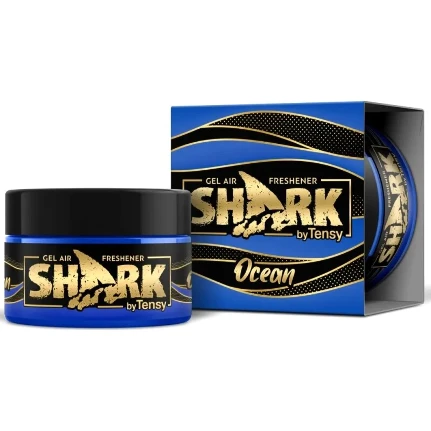 Фото для Ароматизатор на торпедо Tensy Shark Ocean, гелевый, баночка 75г, арт. TZ-02 SHARK