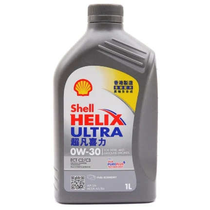Фото для Масло моторное Shell Helix Ultra ECT 0w30, синтетическое, API SN, ACEA C2/C3, универсальное, 1л, арт. 550046358