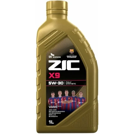 Фото для Масло моторное ZIC X9 5w30, синтетическое, API SL, ACEA A3/B3/B4, универсальное, 1л, арт. 132614
