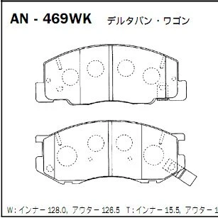 Фото для Колодки тормозные Akebono дисковые, арт. AN-469WK