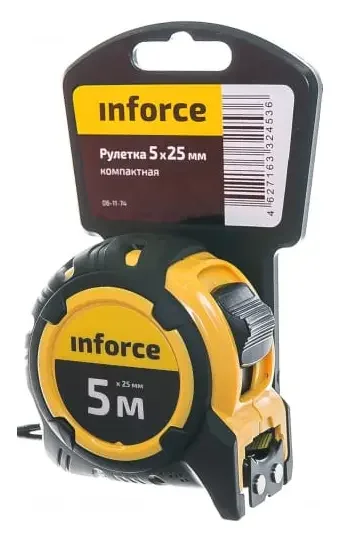 Фото для Рулетка 5М 5*25 ABS пластик компактная Inforce