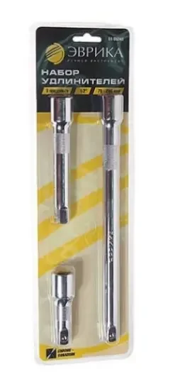 Фото для Набор удлинителей 1/2"DR 75-250мм 3 предметов ER-95240 ЭВРИКА