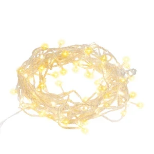Фото для Гирлянда электрическая с прозрачным проводом теплый свет 10м