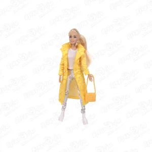 Кукла София в желтом болоневом пальто