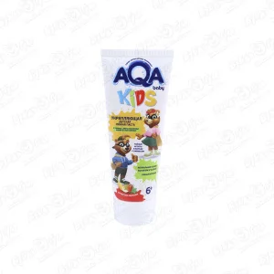 Зубная паста AQA baby KIDS укрепляющая фруктово-мятная 75мл с 6лет