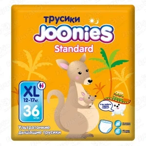 Фото для Подгузники-трусики Joonies Standart XL 12-17кг 36шт