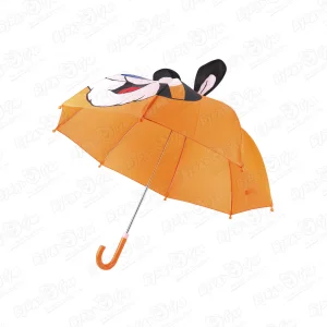 Зонт Тигр с ушками оранжевый