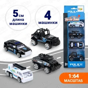 Фото для Набор Lanson Toys Полиция машинки 4шт 1:64