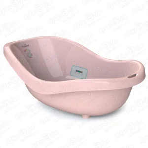 Ванна со сливом KidWick с термометром розовый