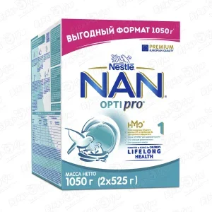 Смесь Nestle NAN OPTIPRO 1 молочная 1050г с 0мес БЗМЖ