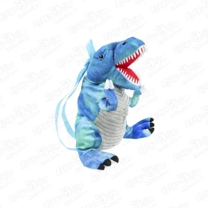 Фото для Игрушка-рюкзак мягкая Тираннозавр синий