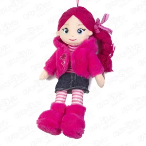 Игрушка мягкая кукла в розовом