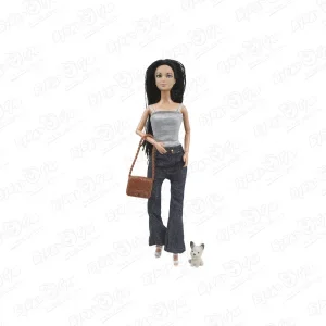 Фото для Кукла ANYALI DOLLS в джинсах с сумочкой с питомцем в ассортименте