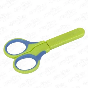 Ножницы BUBURU Baby маникюрные с колпачком зеленые