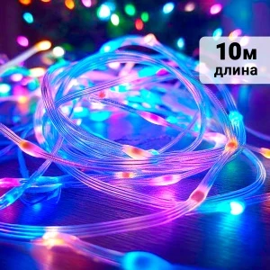 Фото для Электрогирлянда LED Капля мультиколор 8 режимов 10м