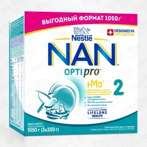 Фото для Смесь Nestle NAN OPTIPRO 2 молочная 1050г с 6мес БЗМЖ