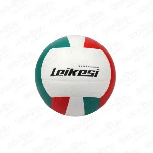 Фото для Мяч волейбольный Leikesi белый с красно-синими вставками