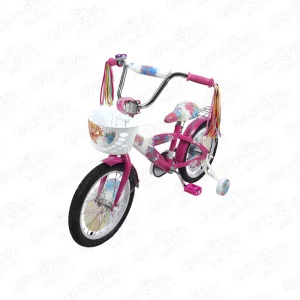 Велосипед Champ Pro G16 с корзиной и светоотражателем розовый