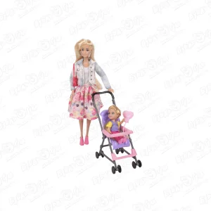 Кукла София на прогулке с коляской