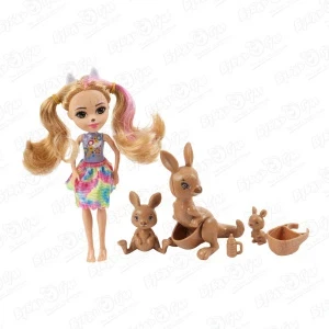 Фото для Кукла Lanson Toys Cказочная девочка-кенгуру с питомцами
