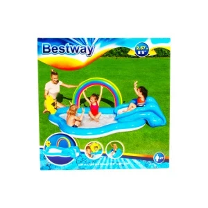 Фото для Бассейн надувной детский Bestway Радуга и солнце 257x145x91см