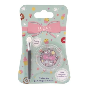 Фото для Блестки для лица и тела Lukky с аппликатором разноцветные с 5лет